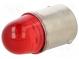 LED lampa  červený  BA15S  24VDC  24VAC