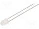 LED  3mm  zelená  680÷3200mcd  40°  Čelo  konvexné  Raster  2,54mm