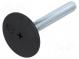 Nožička so závitom  pevná,s krížovou drážkou  M12  polyamid