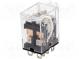 Relé  elektromagnetické  DPDT  Ucievky 24VDC  10A/110VAC  10A