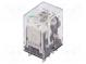 Relé  elektromagnetické  DPDT  Ucievky 24VDC  10A/110VAC  10A