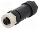 Zástrčka  M12  PIN  4  zásuvka  kód S-Power  na kábel  IP67  priamy
