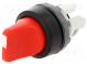 Prepínač  otočný  2 polohy  22mm  červená  Podsv  žiadne  IP66