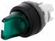 Prepínač  otočný  2 polohy  22mm  zelená  Podsv  MLB-1  IP66