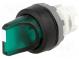 Prepínač  otočný  3 polohy  22mm  zelená  Podsv  MLB-1  IP66