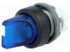 Prepínač  otočný  3 polohy  22mm  modrá  Podsv  MLB-1  IP66  Ø22,5mm