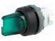 Prepínač  otočný  2 polohy  22mm  zelená  Podsv  MLB-1  IP66
