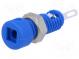 Zásuvka  banánik 2mm  6A  Celk.dĺžka 21mm  modrý  izolované