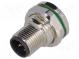 Zásuvka  M12  PIN  5  vidlica  kód B-Profibus  THT  IP67  60V  4A