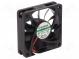 Ventilátor  DC  axiálny  12VDC  60x60x15mm  44,62m3/h  34,2dBA