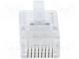 Zástrčka  RJ45  PIN  8  Usporiad.kol  8p8c  IDC,krimpovacie