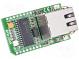Click board  kontrolér Ethernet  SPI  ENC28J60  3,3VDC