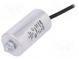 Kondenzátor  pre motory, pracovný  10uF  425VAC  Ø40x75mm  ±5%