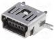 Zásuvka  USB B mini  SMT  zvislý  V  USB 2.0  pozlátený
