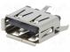 Zásuvka  USB A  na PCB  THT  PIN  4  priamy  V  USB 2.0  pozlátený