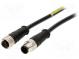 Kábel  pre senzory/automatiku  PIN  4  M12-M12  5m  zástrčka  250V