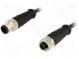 Kábel  pre senzory/automatiku  PIN  4  M12-M12  1m  zástrčka  250V