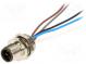 Zásuvka  M12  PIN  5  vidlica  kód A-DeviceNet / CANopen  vodiče