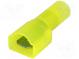 Faston  plochý  6,35mm  0,8mm  samec  3,3÷5mm2  krimpovacie  žltá