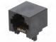 Zásuvka  RJ12  PIN  6  Kat  3  nízkoprofilové  pozlátený  THT  na PCB