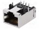 Zásuvka  RJ45  PIN  8  Kat  5,5e  tienené,nízkoprofilové  pozlátený