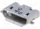 Zásuvka  USB B micro  na PCB  SMT  PIN  5  vodorovné  pozlátený