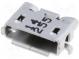 Zásuvka  USB AB micro  na PCB  SMT  PIN  5  vodorovné  pozlátený