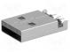 Zástrčka  USB A  vidlica  na PCB  SMT  PIN  4  vodorovné  V  USB 2.0