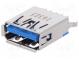 Zásuvka  USB A  na PCB  THT  PIN  9  priamy  V  USB 3.0  pozlátený