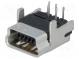 Zásuvka  USB B mini  na PCB  THT  PIN  5  uhlové, 90°