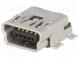Zásuvka  USB B mini  na PCB  SMT  PIN  5  vodorovné