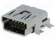 Zásuvka  USB B mini  na PCB  SMT  PIN  5  vodorovné  pozlátený