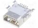 Zásuvka  USB AB mini  na PCB  SMT  PIN  5  vodorovné  pozlátený