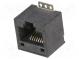 Zásuvka  RJ45  PIN  8  pozlátený  Usporiad.kol  8p8c  SMT  zvislý
