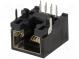 Zásuvka  RJ45  PIN  8  Kat  3  tienené,nízkoprofilové  THT