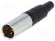 Zástrčka  XLR mini  vidlica  PIN  4  na kábel  spájkovanie  priamy