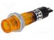 Kontrolka  s tlejivkou  vydutá  oranžová  230VAC  Otv  Ø7,5mm  IP20
