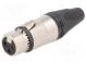 Zástrčka  XLR  zásuvka  PIN  3  priamy  tienené  na kábel  5A