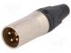 Zástrčka  XLR  vidlica  PIN  3  priamy  tienené  na kábel  5A
