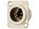 Zásuvka  XLR  vidlica  PIN  5  príruba (2 otvory),na panel  7,5A