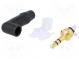 Zástrčka  Jack 3,5mm  vidlica  stereo  s vývodkou  uhlové, 90°