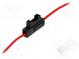 Zásuvka  automobilové poistky  19mm  2,5mm2  20A  červená