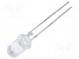 LED  5mm  červená  80000÷100000mcd  15°  20mA  1,8÷2,5V  2000ks.