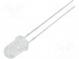 LED  5mm  žltá  50000÷60000mcd  15°  20mA  2÷2,6V  Čelo  konvexné