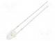 LED  3mm  žltá  18000÷22000mcd  15°  Čelo  konvexné  Raster  2,54mm