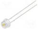 LED  4,8mm  biela studená  20lm  120°  Čelo  konvexné  2,9÷3,6V