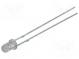 LED  3mm  modrá  1560÷2180mcd  30°  Čelo  konvexné  Raster  2,54mm