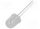 LED  10mm  modrá  750÷1120mcd  60°  Čelo  konvexné  Raster  2,54mm