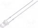 LED  3mm  modrá (ice blue)  10000÷12000mcd  30°  Čelo  konvexné