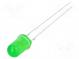 LED  5mm  zelená  25000÷30000mcd  30°  20mA  3,1÷3,6V